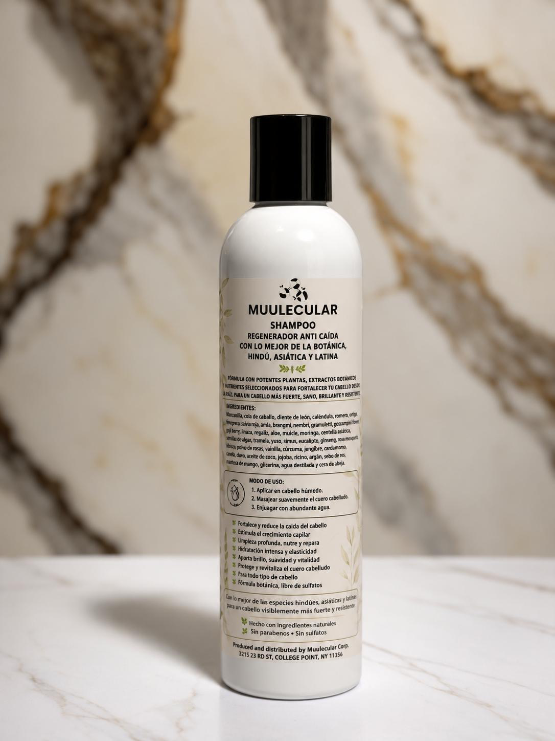 MUULECULAR® Shampoo Regenerador Anti Caída
Contenido Neto: 8 oz (237 mL)