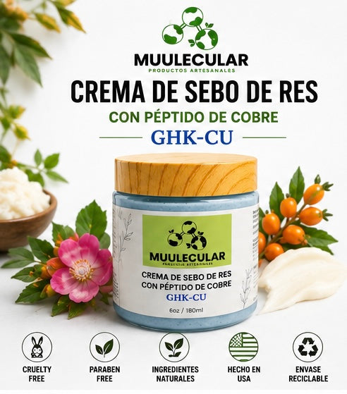 Crema de Sebo de Res con Péptido de Cobre GHK-CU