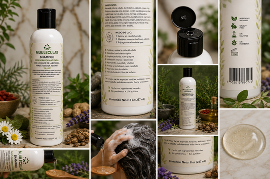 MUULECULAR® Shampoo Regenerador Anti Caída
Contenido Neto: 8 oz (237 mL)